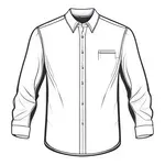 white long-sleeved collared shirt image